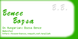 bence bozsa business card